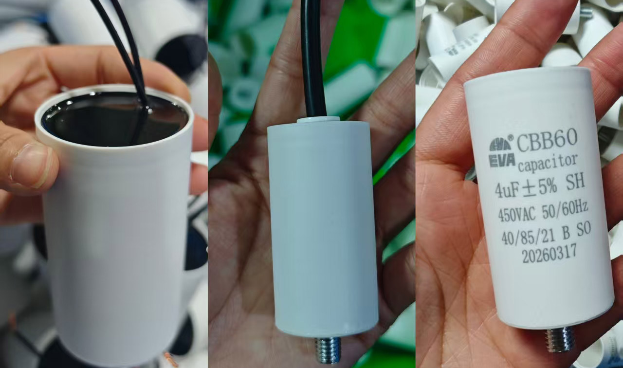 CBB60 Capacitor Market Demand Increases – EVA Producing 4μF Screw & 20μF Dual Wire Models